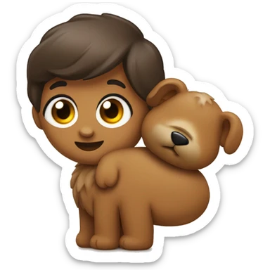 ursinho marrom com um lacinho  sticker