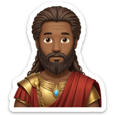 ancient Rome black men long hair long bearded sticker