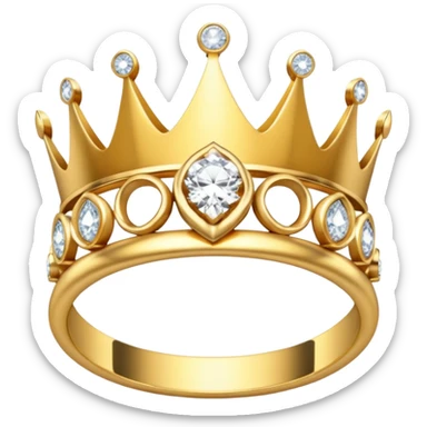 Aesthetic Engagement ring crown pose sticker