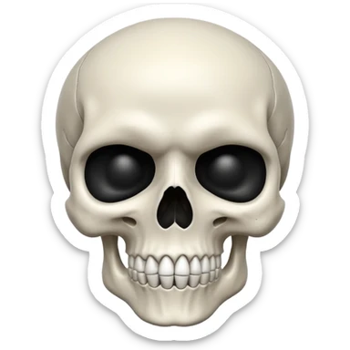 Create a skull ☠️ but without the crossbones sticker