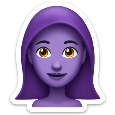 vertical half a purple female genie sticker