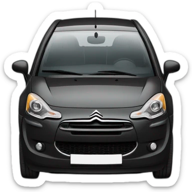 Voiture citroen c3 noir sticker
