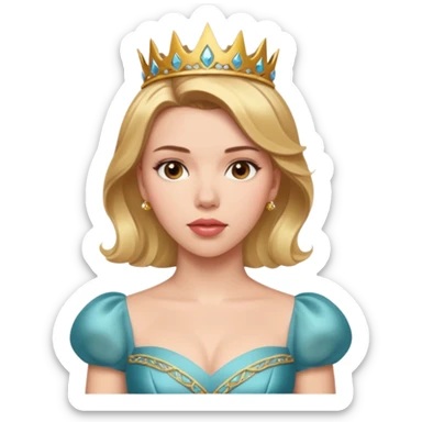 Scarlett Johansson in a princess dress sticker