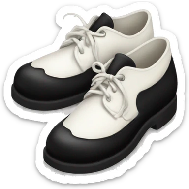 1950s white and black shoes sticker