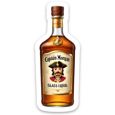 Une bouteille de captain morgan  sticker