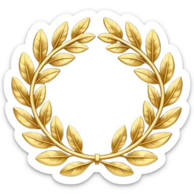 Laurel Wreath golden sticker