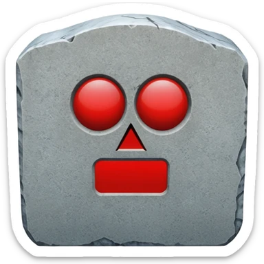 Grave head stone red sticker