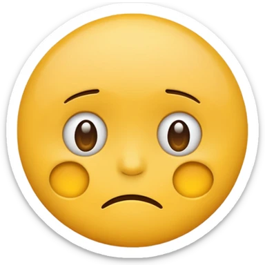 Bored face emoji  sticker