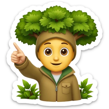 forest character pointing at viewer “you” gesture sticker