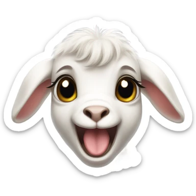 baby goat screaming sticker