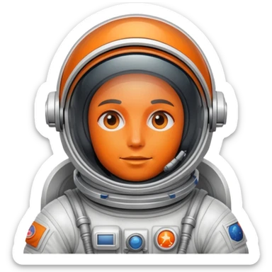 cosmonaut in space suit sticker