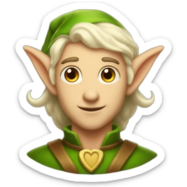 handsome elf sticker