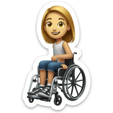 Handicap teenager sticker