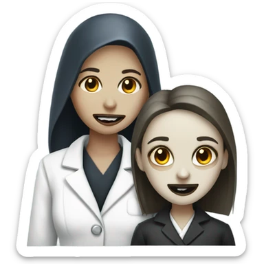 Female dentist and nosferatu sticker