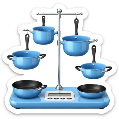 modern Scale with Blue Pans sticker