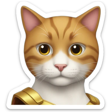 Super-man-as-cat sticker