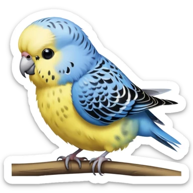 A Blue Budgie and a Yellow Budgie sticker