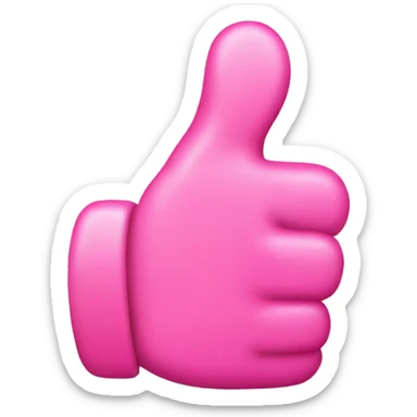 Pink thumbs up  sticker