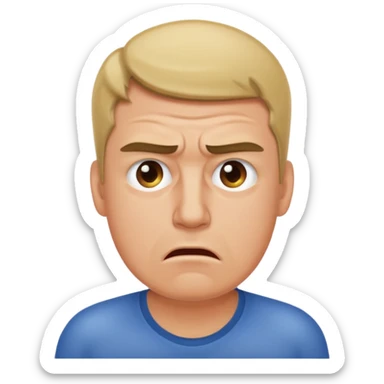 Overwhelmed man sticker