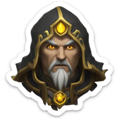 warlock from wow sticker