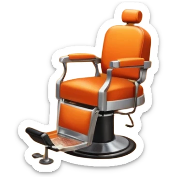 Barber shop with autumn theme  sticker