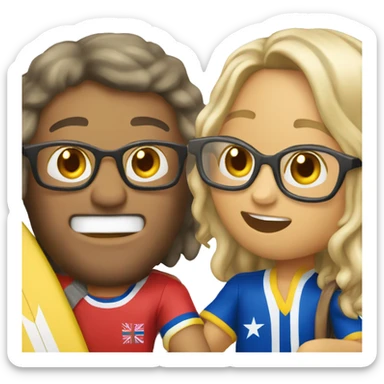 Eu quero um emoji de um tubarão surfando  sticker