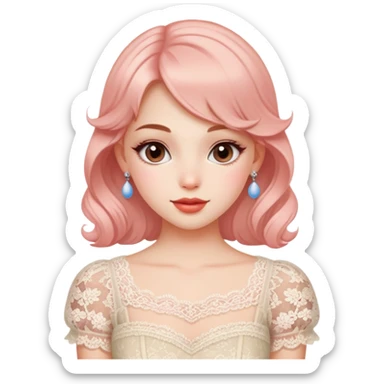 coquette girl  sticker