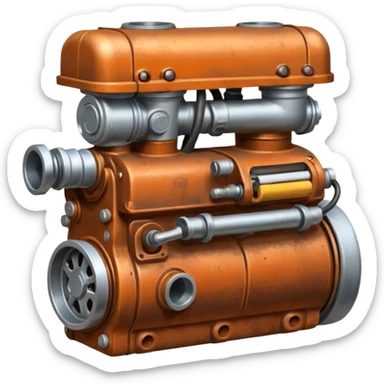 generate me a repair kit with a engine sticker