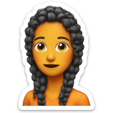 Chica pelo anaranjado  sticker