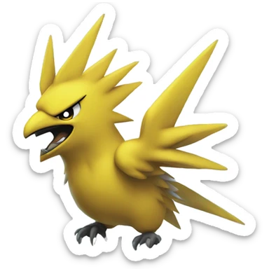 zapdos in a storm sticker