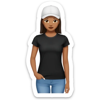 black women's t-shirt with round neck and short cap sleeves, fitted feminine cut, only the garment, isolated on white background, no model sticker