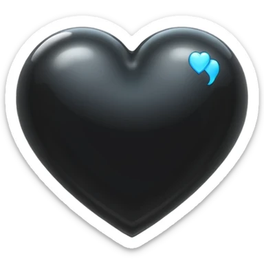 Create an emoji featuring a black heart 🖤 inside a thought bubble 💭 sticker