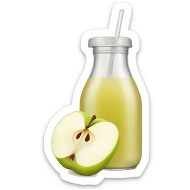 White apple juice  sticker