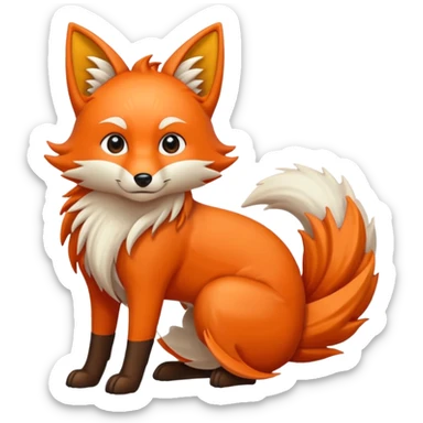 seven tailed fox sticker