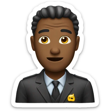 Funny emoji, don't want to work sticker