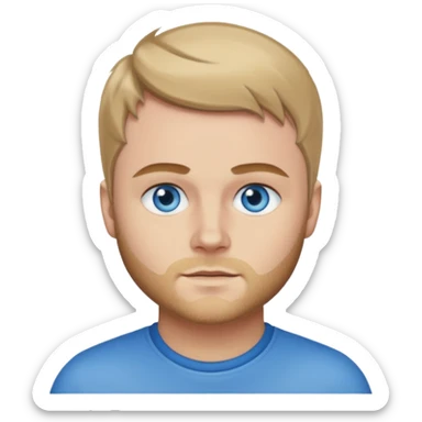 Brady Corbet with blue eyes sticker