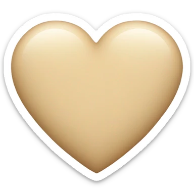 beige heart shape sticker
