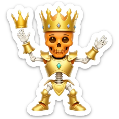 creame un emote de la skin Inferno Skeleton Balvin de fortnite, es naranja la skin sticker