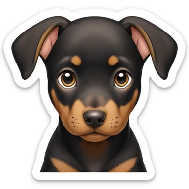 Dobermann puppy sticker