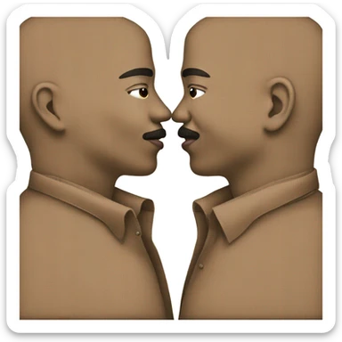 men kissing sticker
