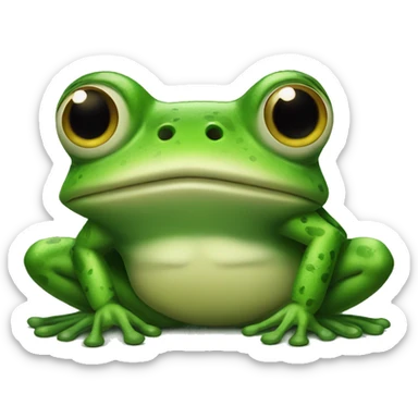 Frog with  fake leg  sticker