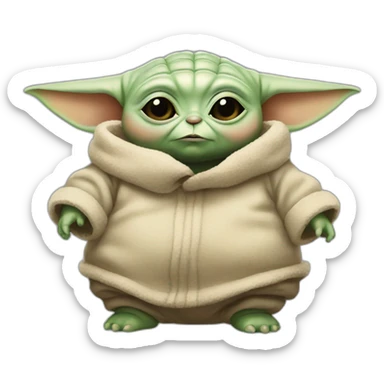 Very Fat baby yoda sticker