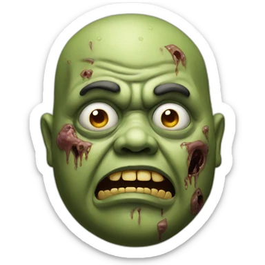 fat zombie hyperrealistic sticker