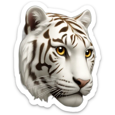Tigre blanc réaliste sticker