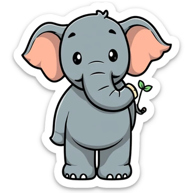 man with elephant features sticker