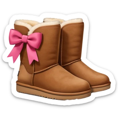 ugg boots that are ankle hight with a cheat bow on the back sticker