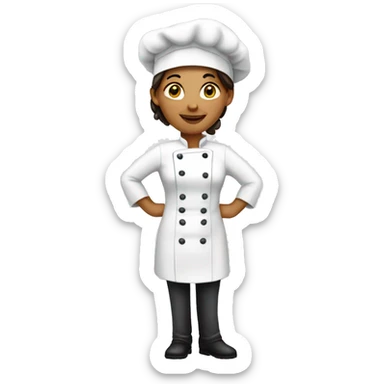 a female chef sticker