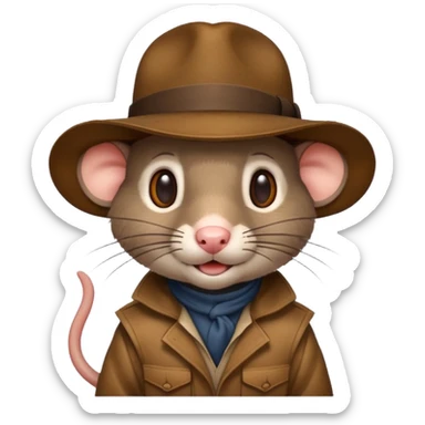 🐀 wearing Indiana jones hat sticker