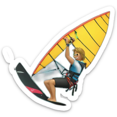 kiteboarder sticker