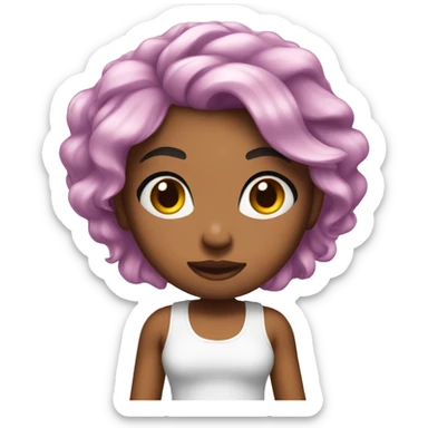 Girly baddie emoji sticker